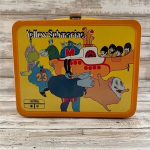 Perfect Gift Beatles Yellow Submarine Vintage Metal Lunchbox 1968 Excellent Cond